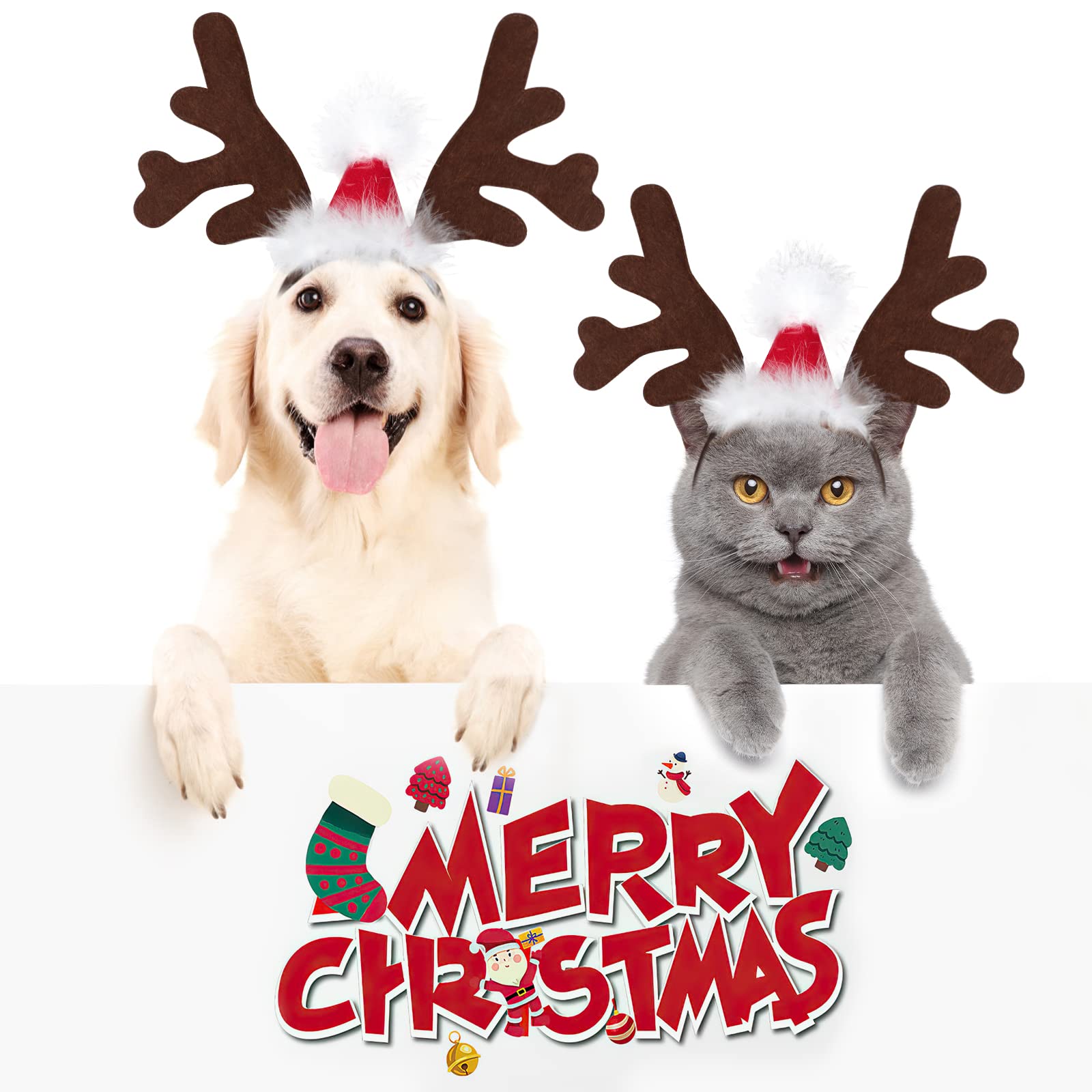 BWOGUE Santa hat closeup on festive pet headwear