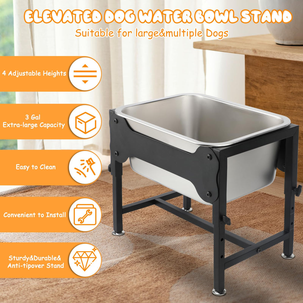 BWOGUE sturdy tilting-prevention stand supports large breeds and prevents tipping.