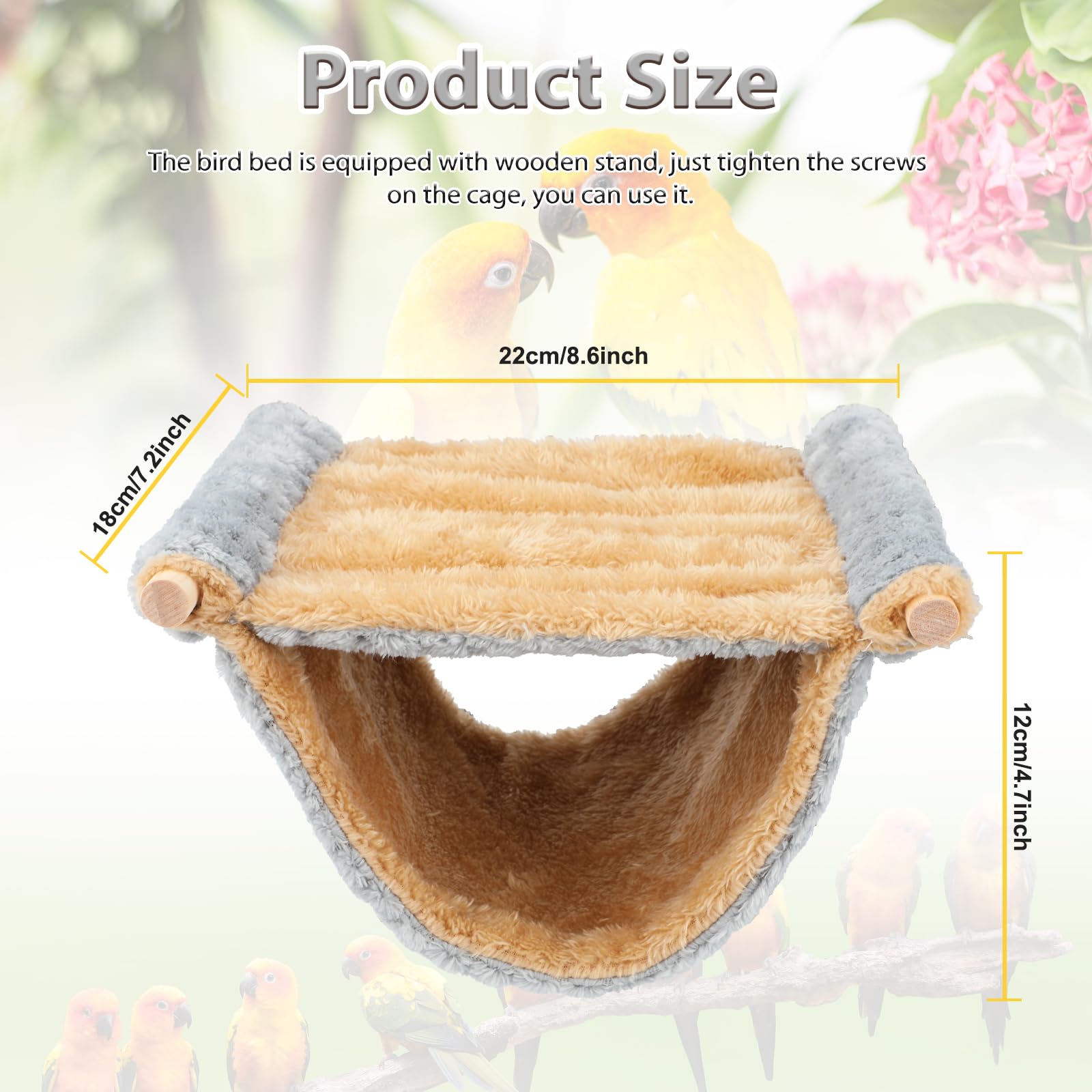 BWOGUE Winter Warm Bird Nest Bed double-layer design supports safe rest and playful exploration