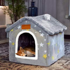 BXEBUI dog house memory sponge foldable bed for cozy pets