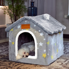 BXEBUI dog house memory sponge cushion provides cozy retreat for pets