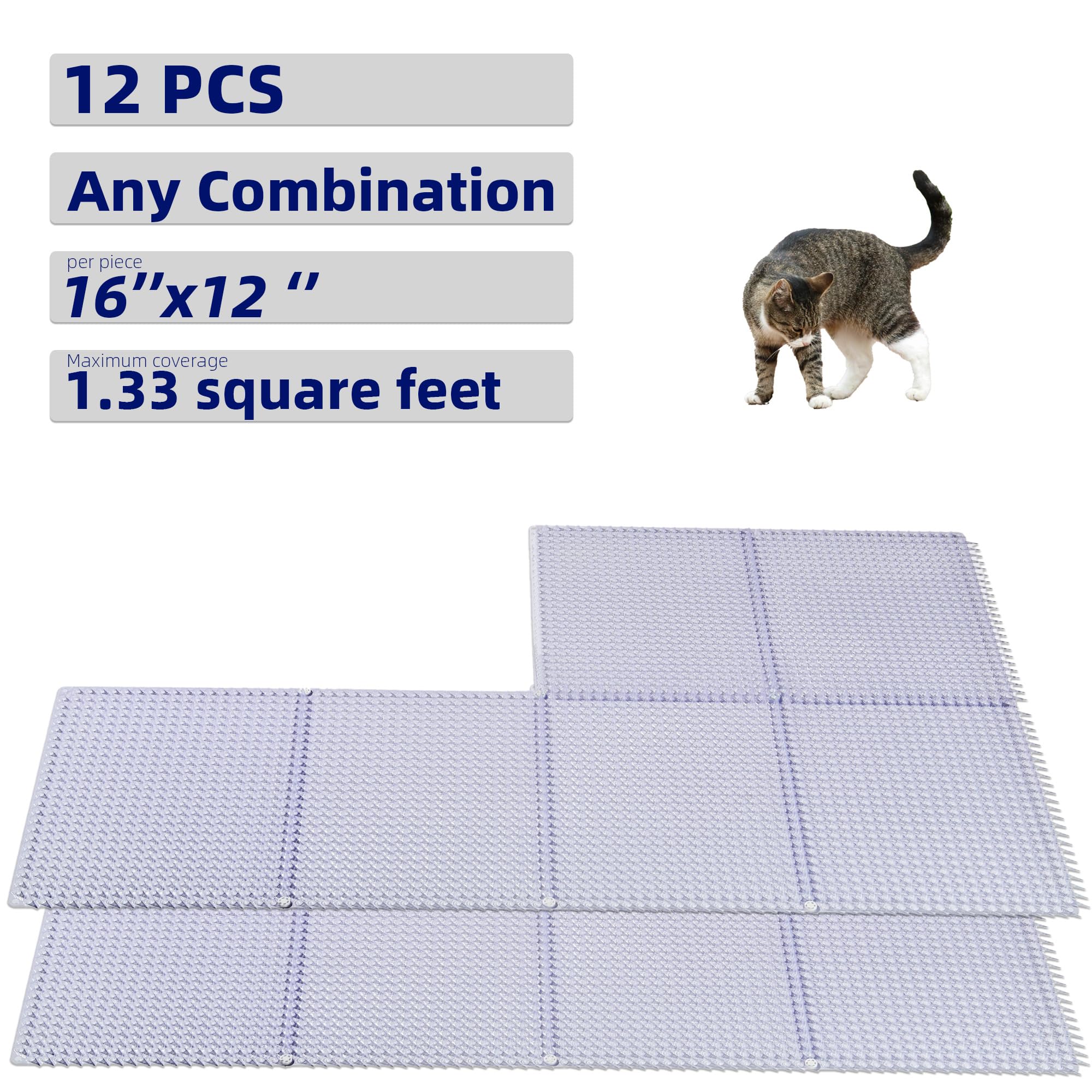 BYTEBAY scat mat protects floors and furniture from stray litter particles.