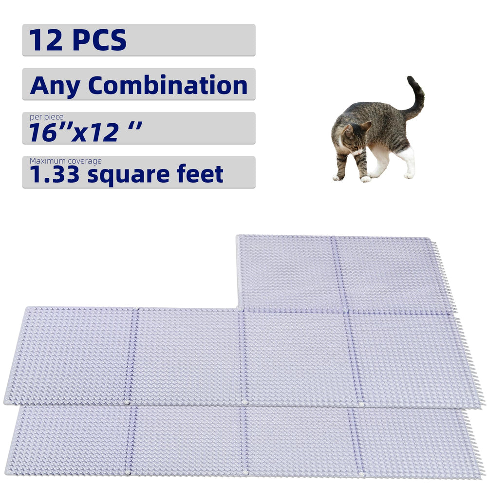 BYTEBAY scat mat protects floors and furniture from stray litter particles.