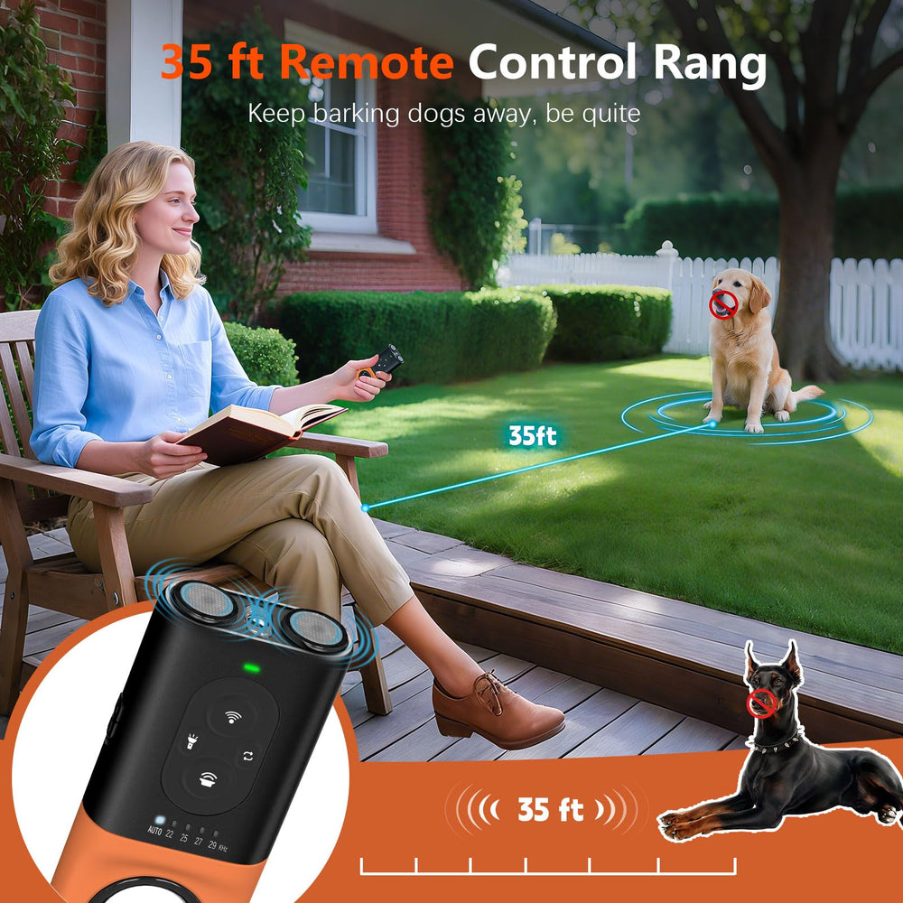 ByteRoll bark deterrent mode selector showcasing fixed frequency option for tailored training.