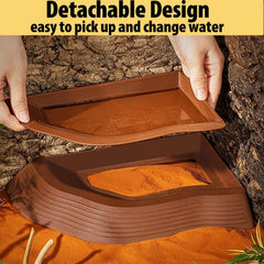 BZCWHWY leaf-shaped dish small showing natural water/feeding area for reptiles