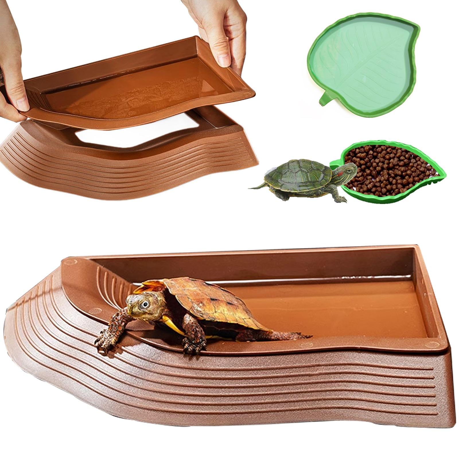 BZCWHWY tortoise soaking dish small with easy access design for soaking and cleaning