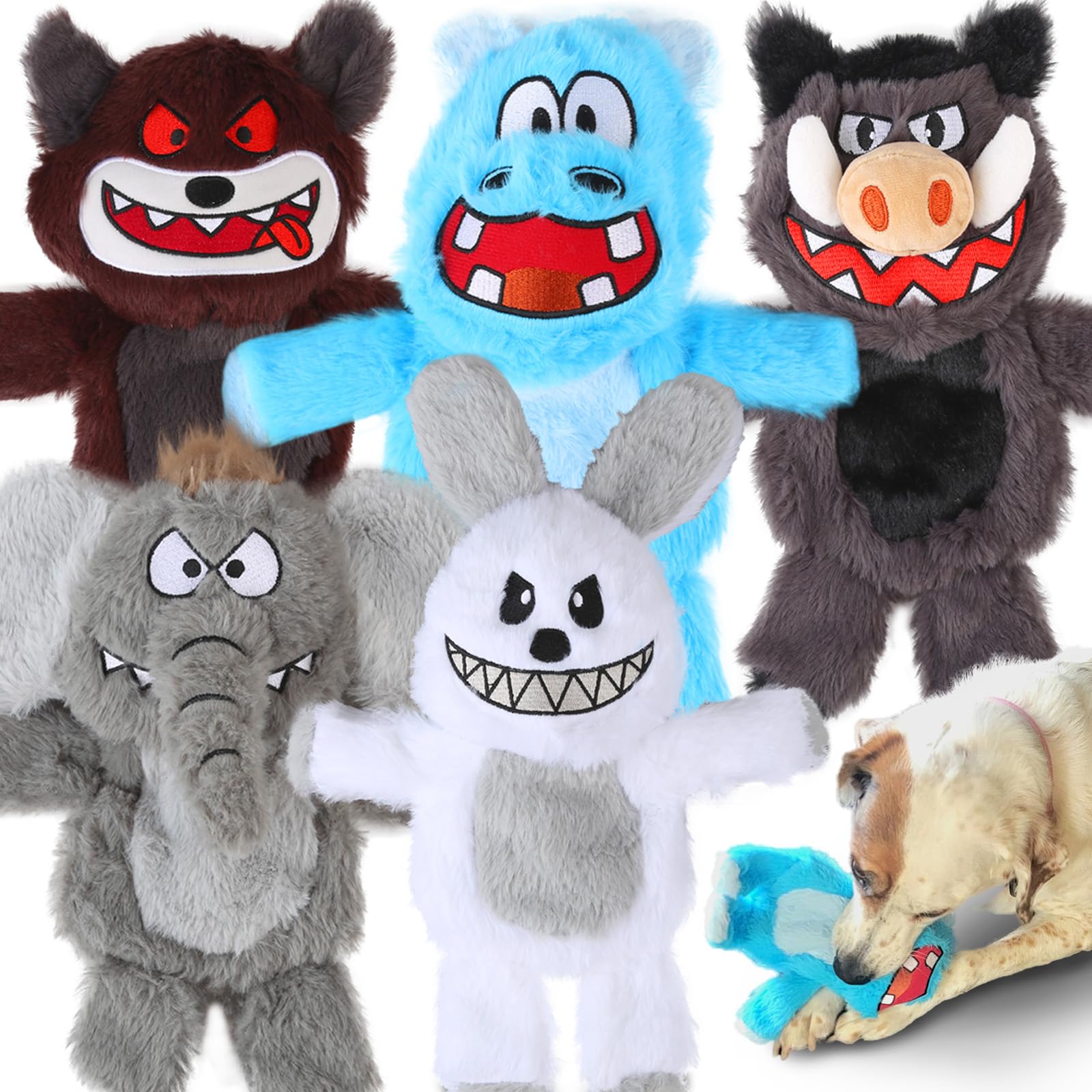 Bzonsmart dog toy pack features a wild boar design ready for fetch and teething relief.