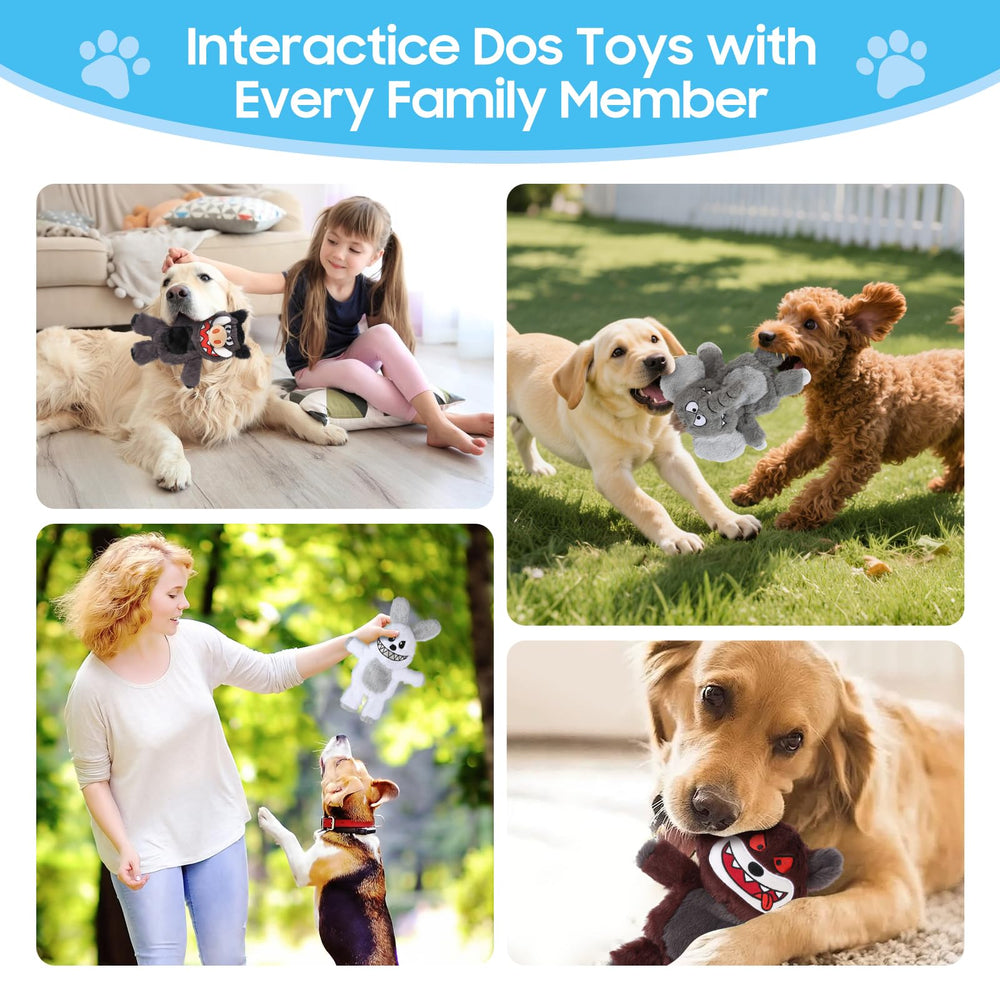 Bzonsmart squeaky-head toy delivers satisfying squeaks to entertain during quiet moments.