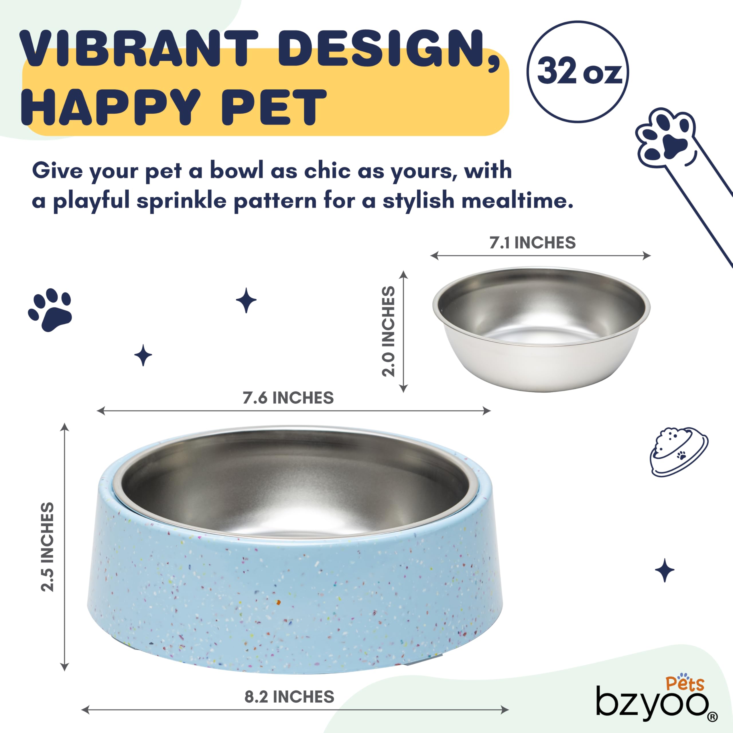 The bzyoo blue side view highlights elevated height for easy reach.