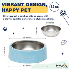 The bzyoo blue side view highlights elevated height for easy reach.