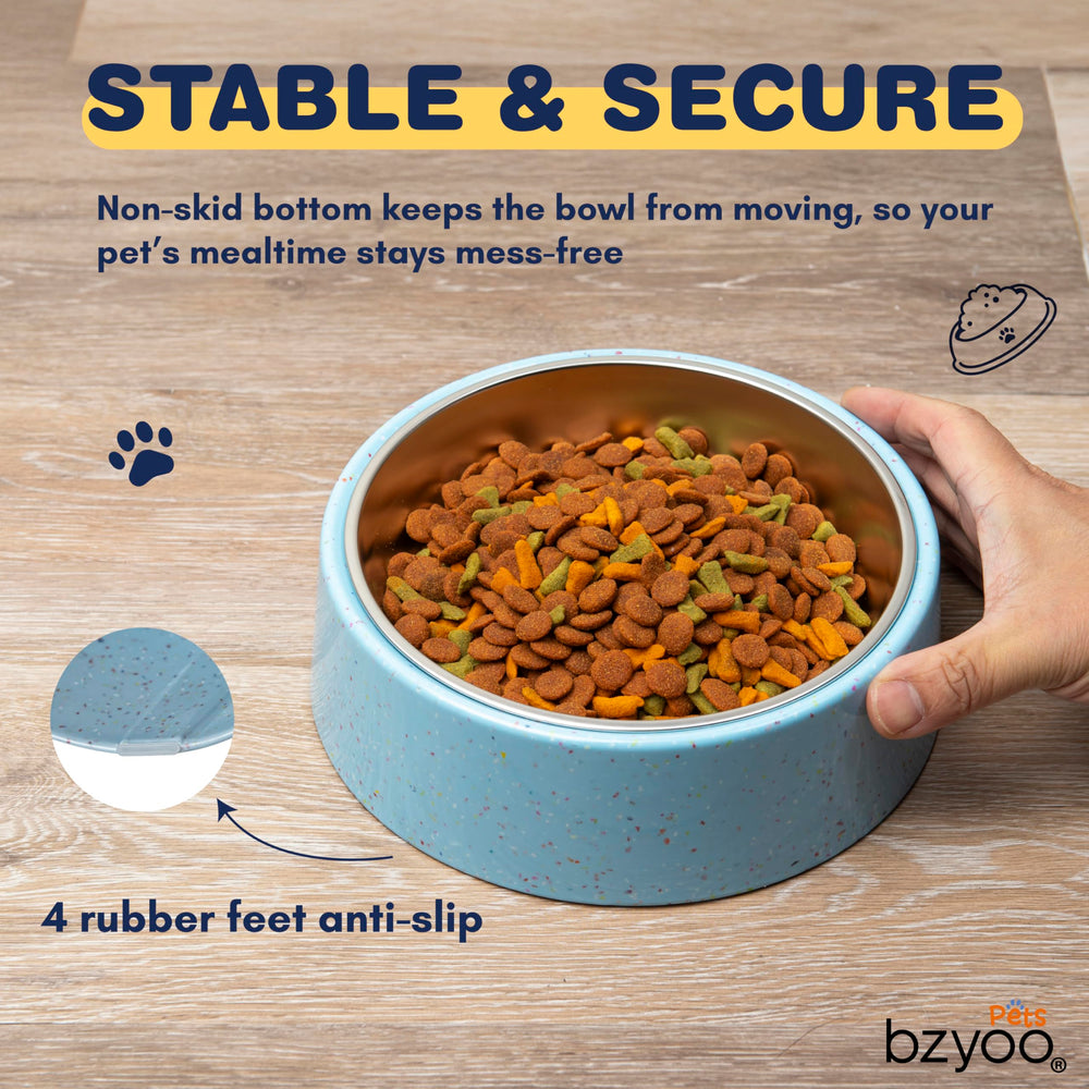 The bzyoo slanted interior blue design supports comfortable feeding posture.