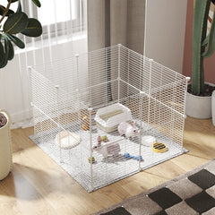 C&AHOME playpen DIY setup shows adjustable shapes for rabbits and hamsters