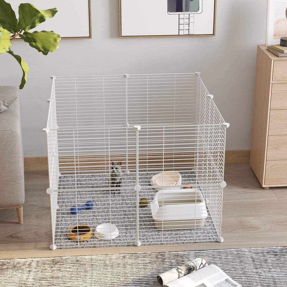 C&AHOME non-slip mats protect floors and keep playpen in place