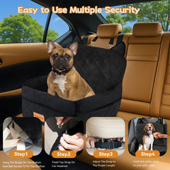 CABZOON dog car seat soft plush fabric enhances overall comfort.