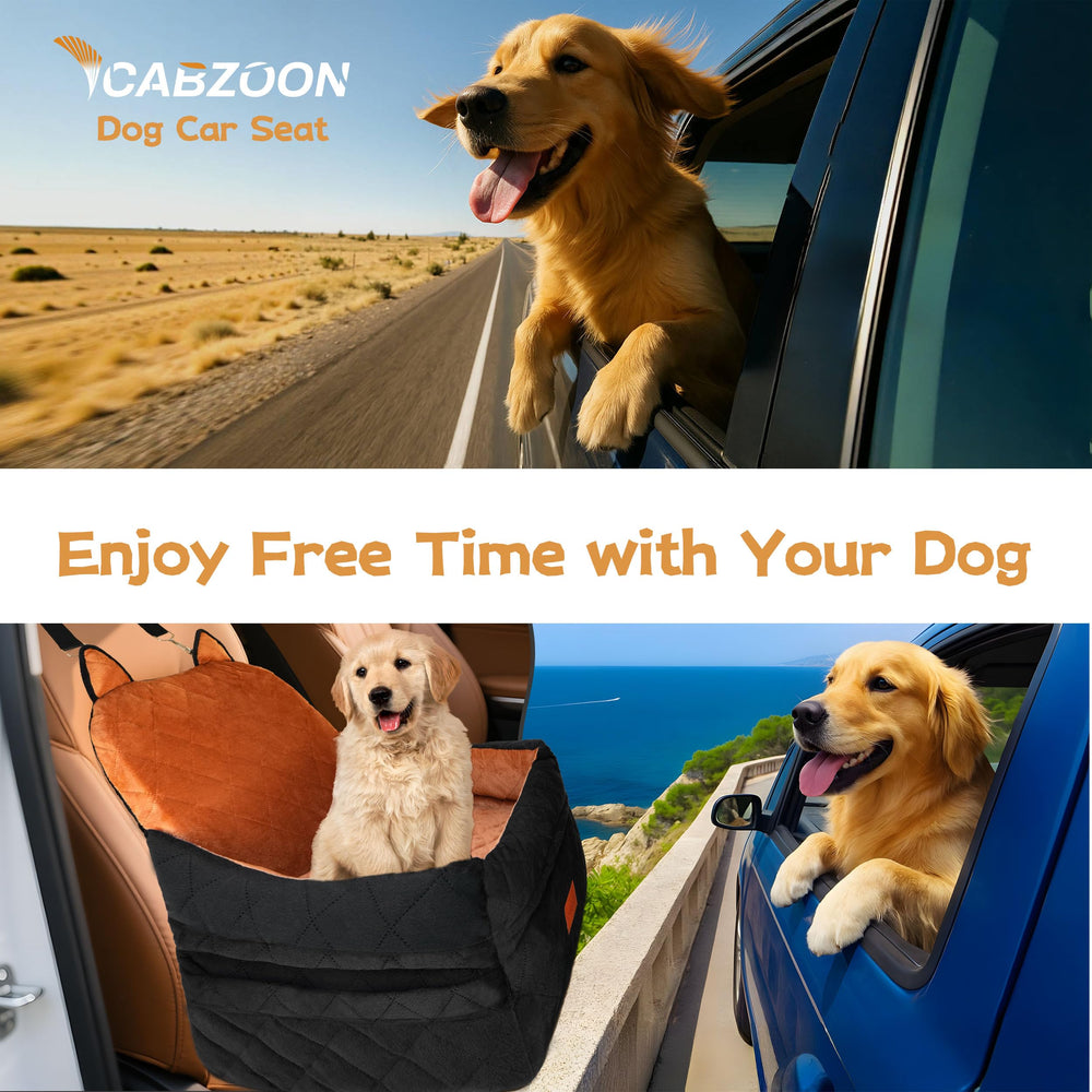 CABZOON dog car seat uses skin-friendly plush fabric for comfort.