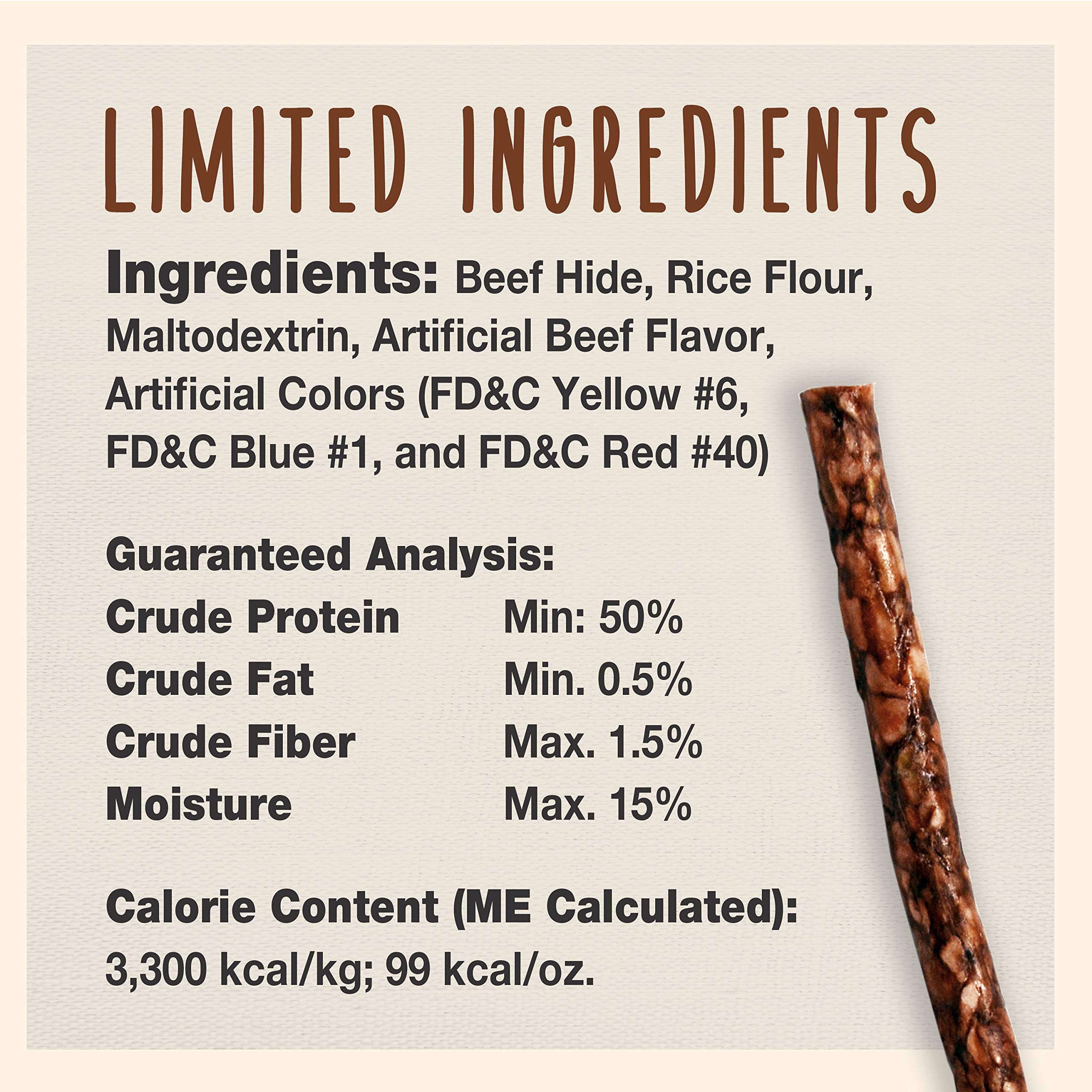 Cadet beef hide munchy stick pack image highlights 100-count value