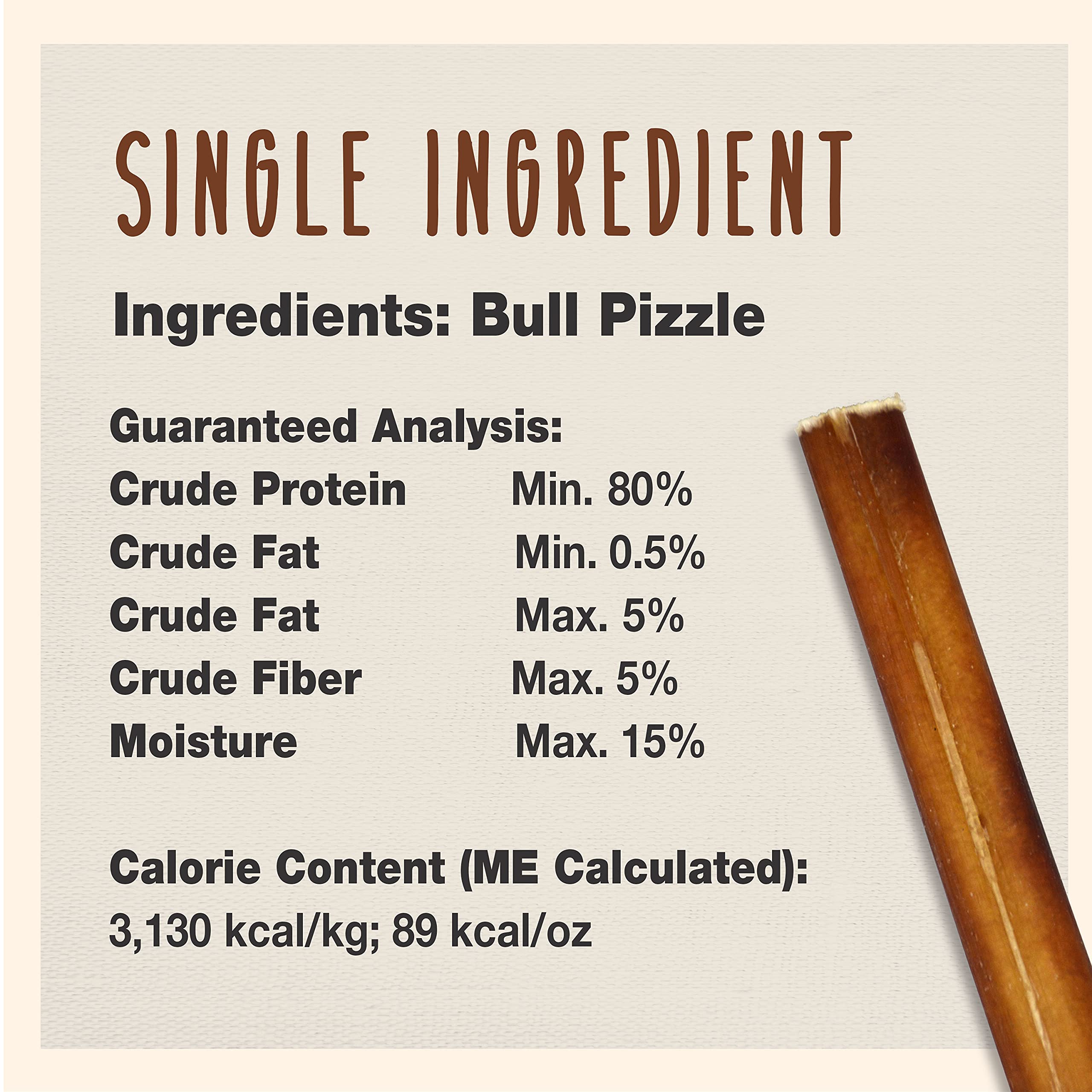 Cadet Bully Sticks being chewed by dog, ideal for aggressive chewers.
