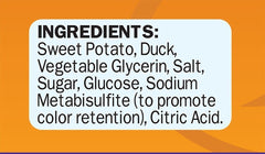 Cadet Duck and Sweet Potato Wraps closeup highlights duck and potato texture for tasty chewing