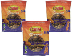 Cadet Duck and Sweet Potato Wraps pack showing real ingredients and portion size for healthy snacking