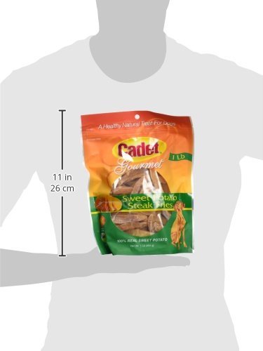 Cadet Sweet Potato Steak Fries brand label visible, signaling trust and origin.