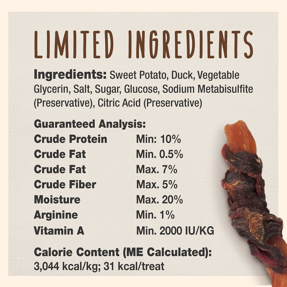 Cadet Sweet Potato Duck Wraps USA inspected logo emphasizes quality standards