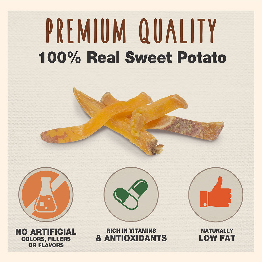 Cadet Sweet Potato Fries serving bowl—low-fat, naturally delicious reward for dogs of all sizes.