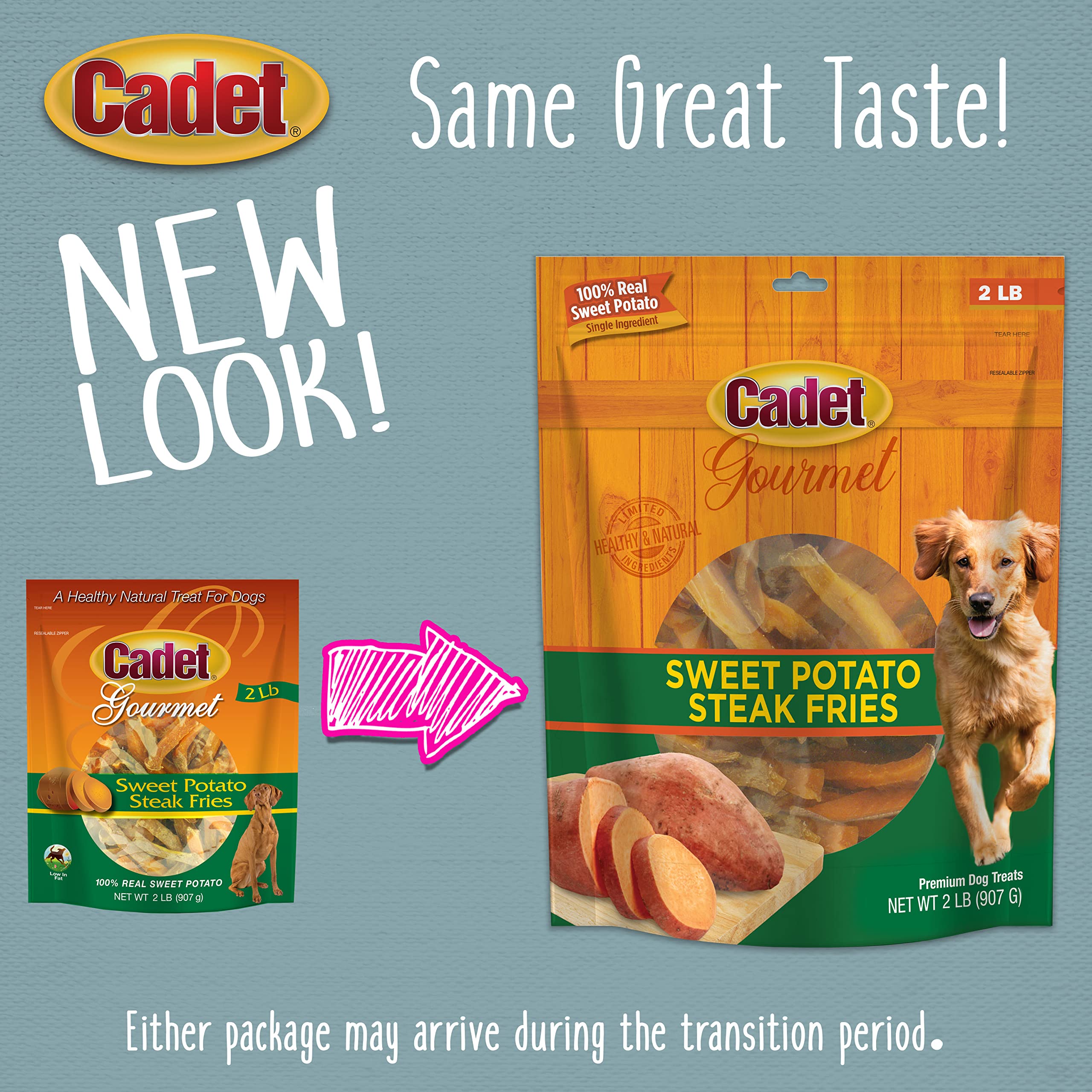 Cadet Sweet Potato Fries USA-inspected stamp—rigorous quality standards you can trust.