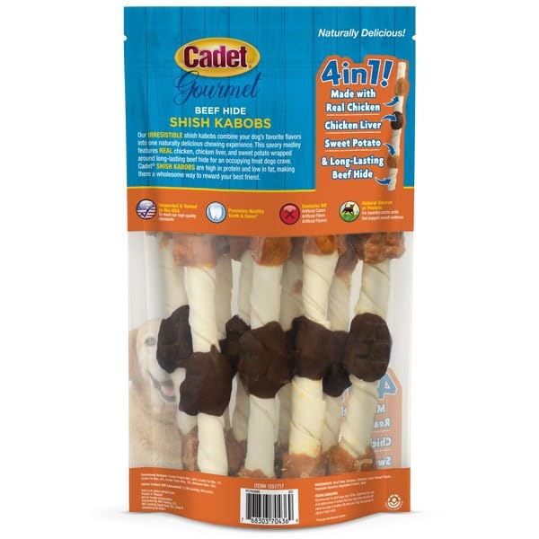 Cadet x-large dog treat close-up—includes real chicken and sweet potato for tasty enrichment.