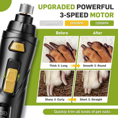 CADOLS dog nail grinder three wheels and ports adapt to all sizes.