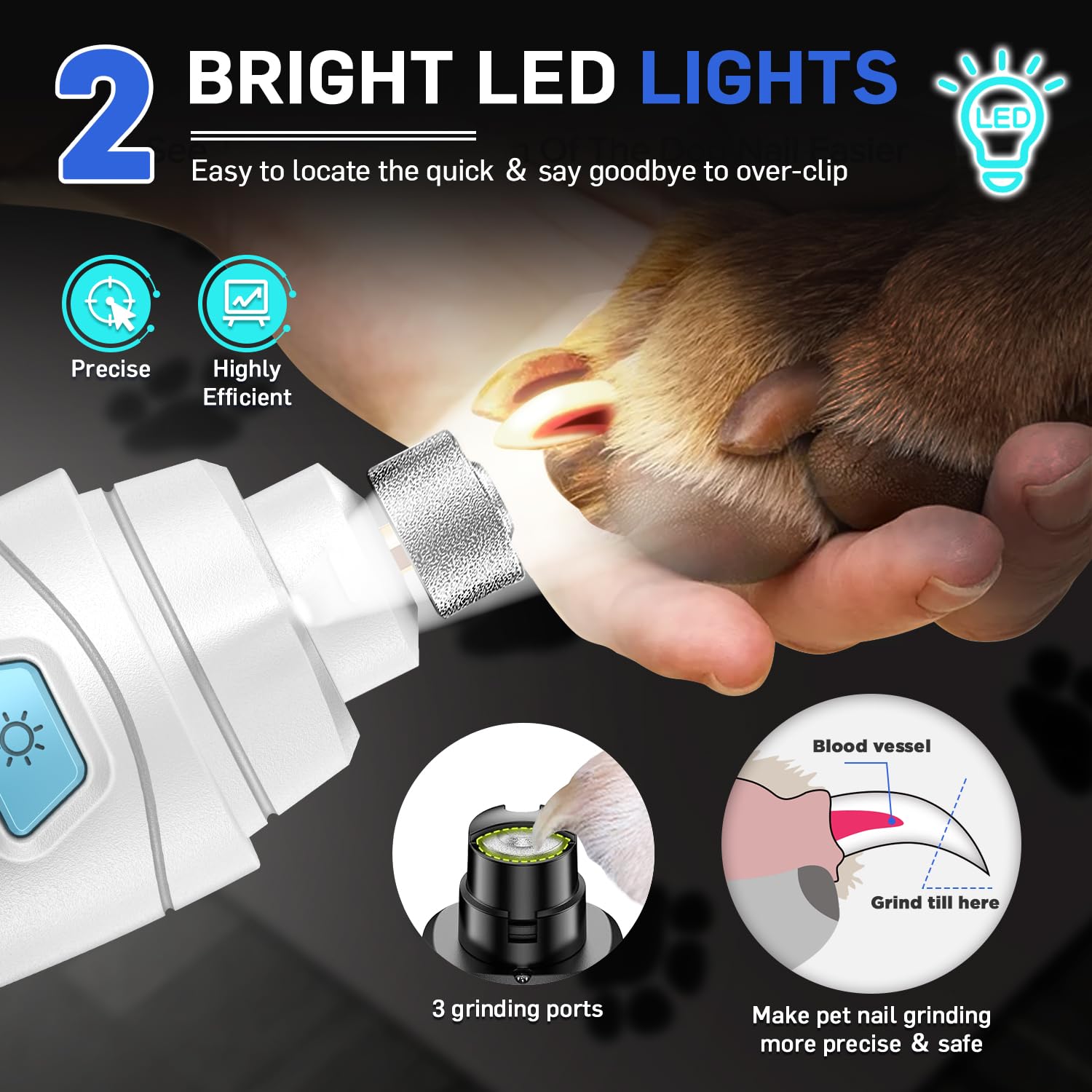 CADOLS in-use with a calm dog during low-noise nail care.