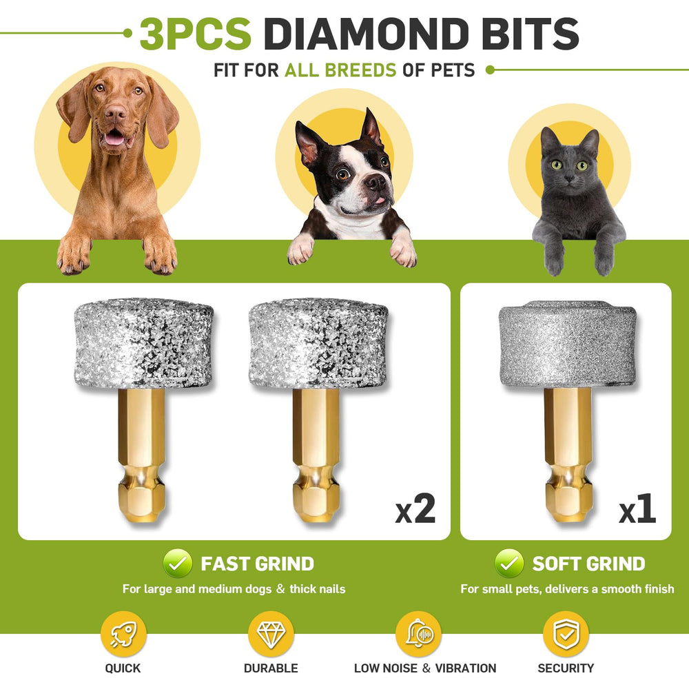 CADOLS dog nail grinder compact ergonomic design fits comfortably in hand.