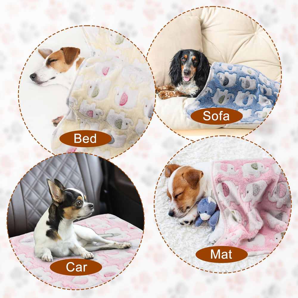 CADONO pet blanket blue paw print features plush warmth for outdoor adventures.