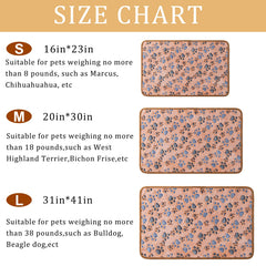 CADONO paw-print blue blanket protects furniture from pet hair while adding color.