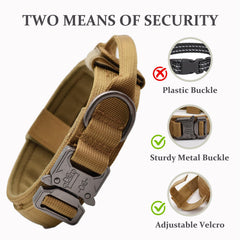 CADONO Tactical Dog Collar padded inner reduces chafing for comfortable wear.