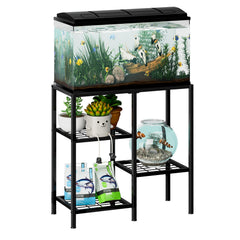 CADUKE aquarium stand top view shows sturdy metal frame supporting a 20–29 gallon tank