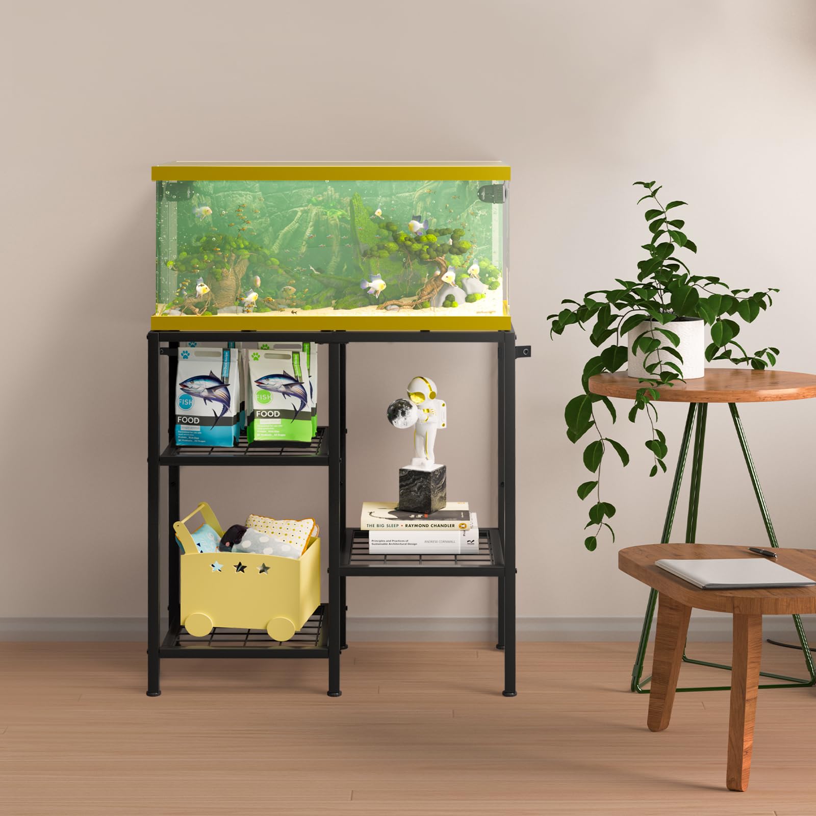 CADUKE aquarium stand anti-slip feet ensure a level stable setup
