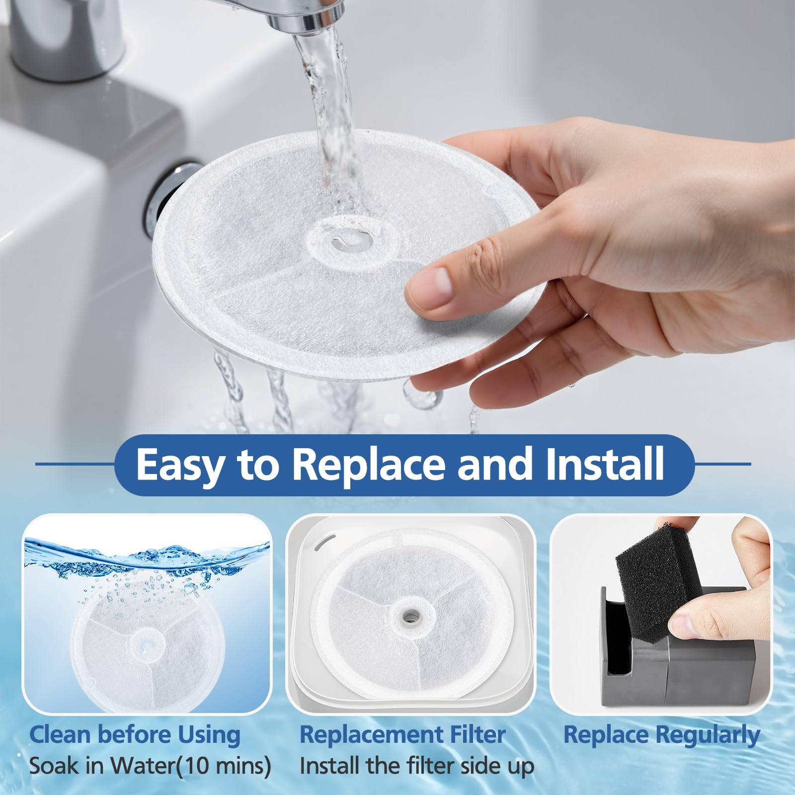 Caehomly easy replace design requires no tools for quick setup.