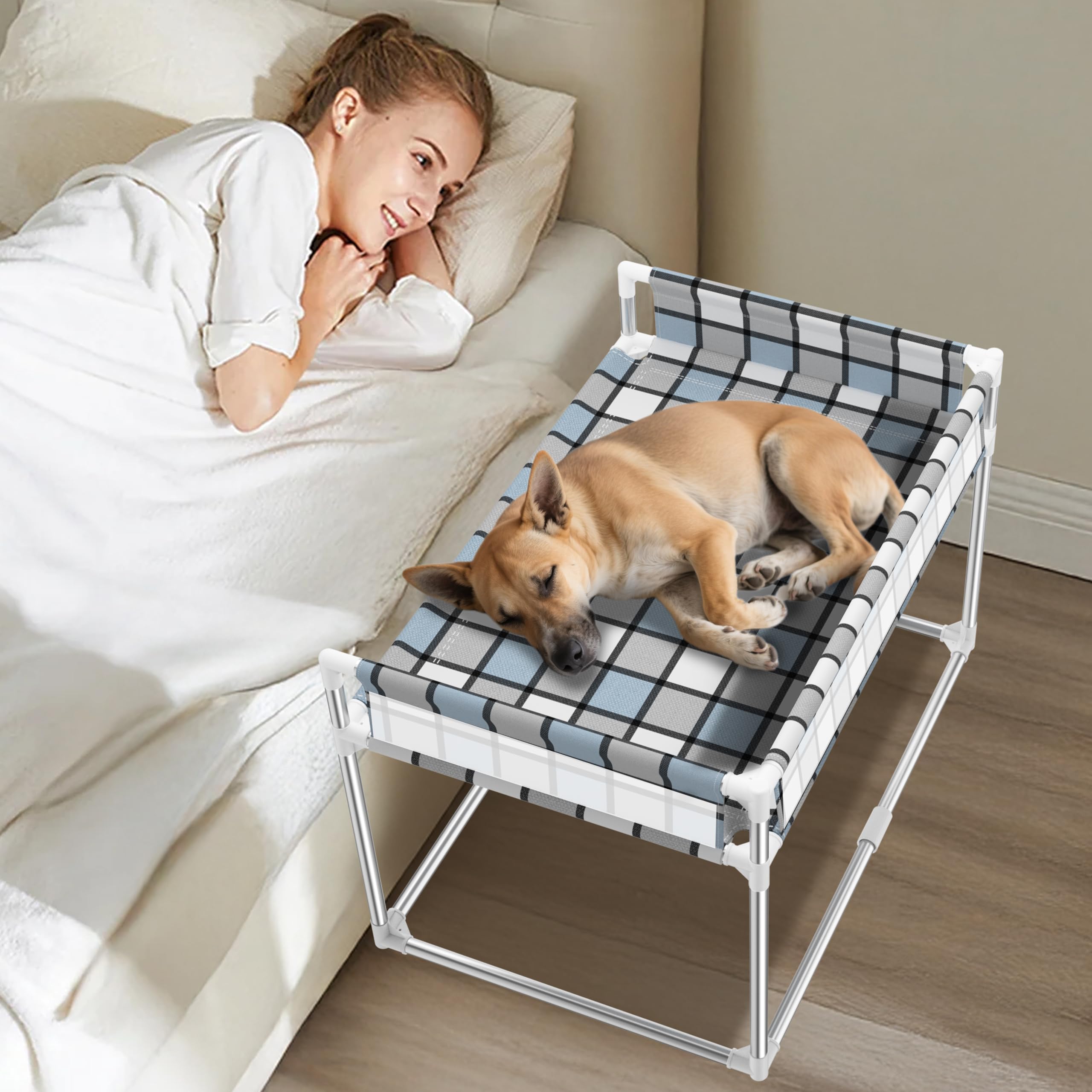 Caghash Bedside Window Pet Bed closeup highlights snug, secure design for companionship.