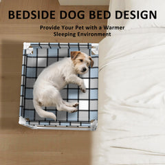 Caghash bedside window pet bed guardrail nook illustrates secure, wrapped comfort for small pets.