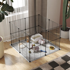 C&AHOME Pet Playpen ABS connectors secure joints for sturdy small-animal enclosures.