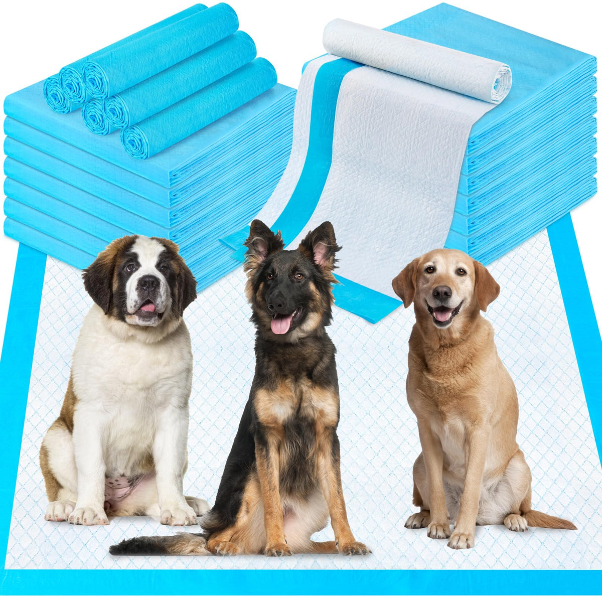 CAHUDIKIC pee pad 40x40 coverage keeps large dogs' space dry during training