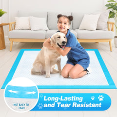 CAHUDIKIC pee pad with leak-proof backing prevents slips on floors