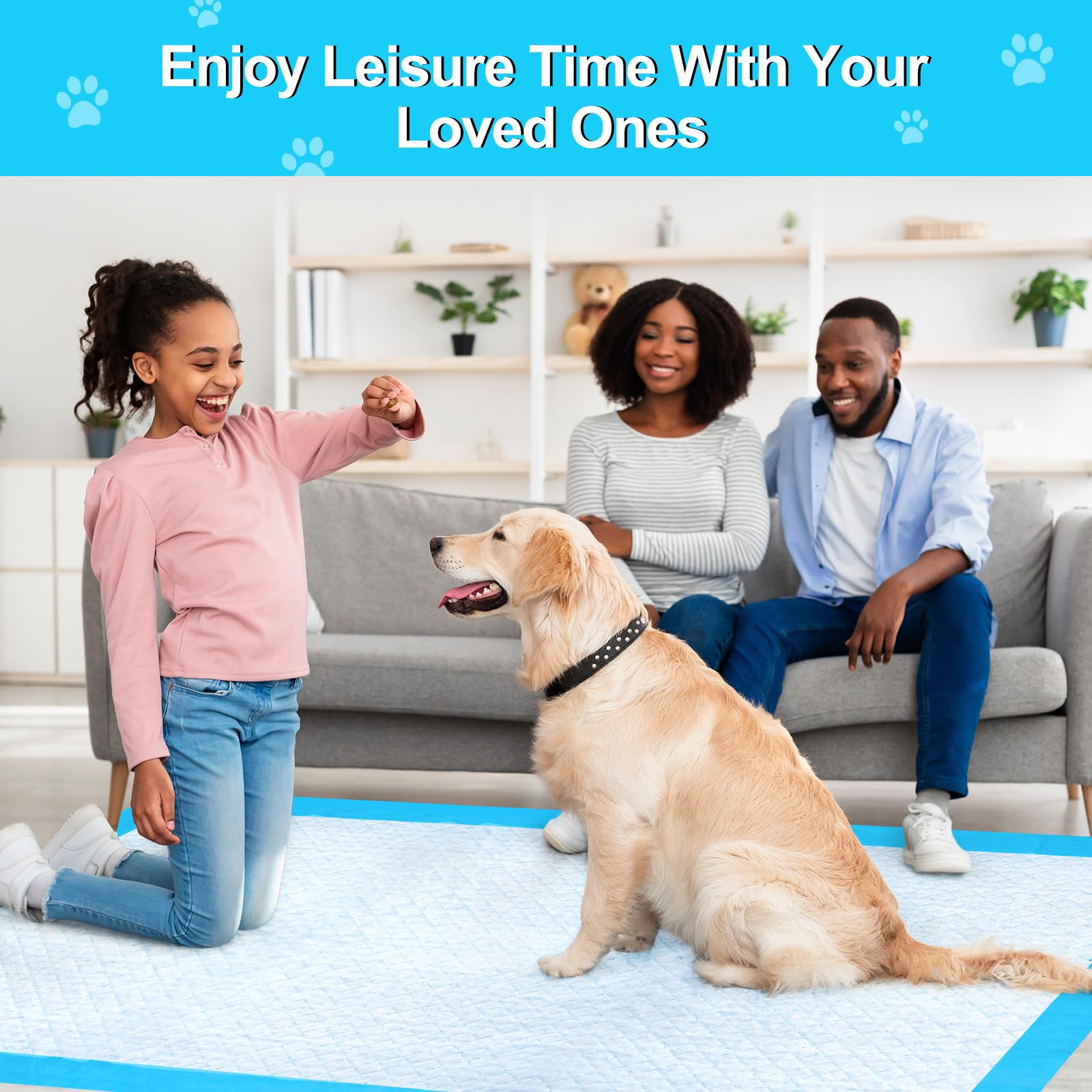 CAHUDIKIC puppy pads large 36x51 size fits big dogs and multiple pets.