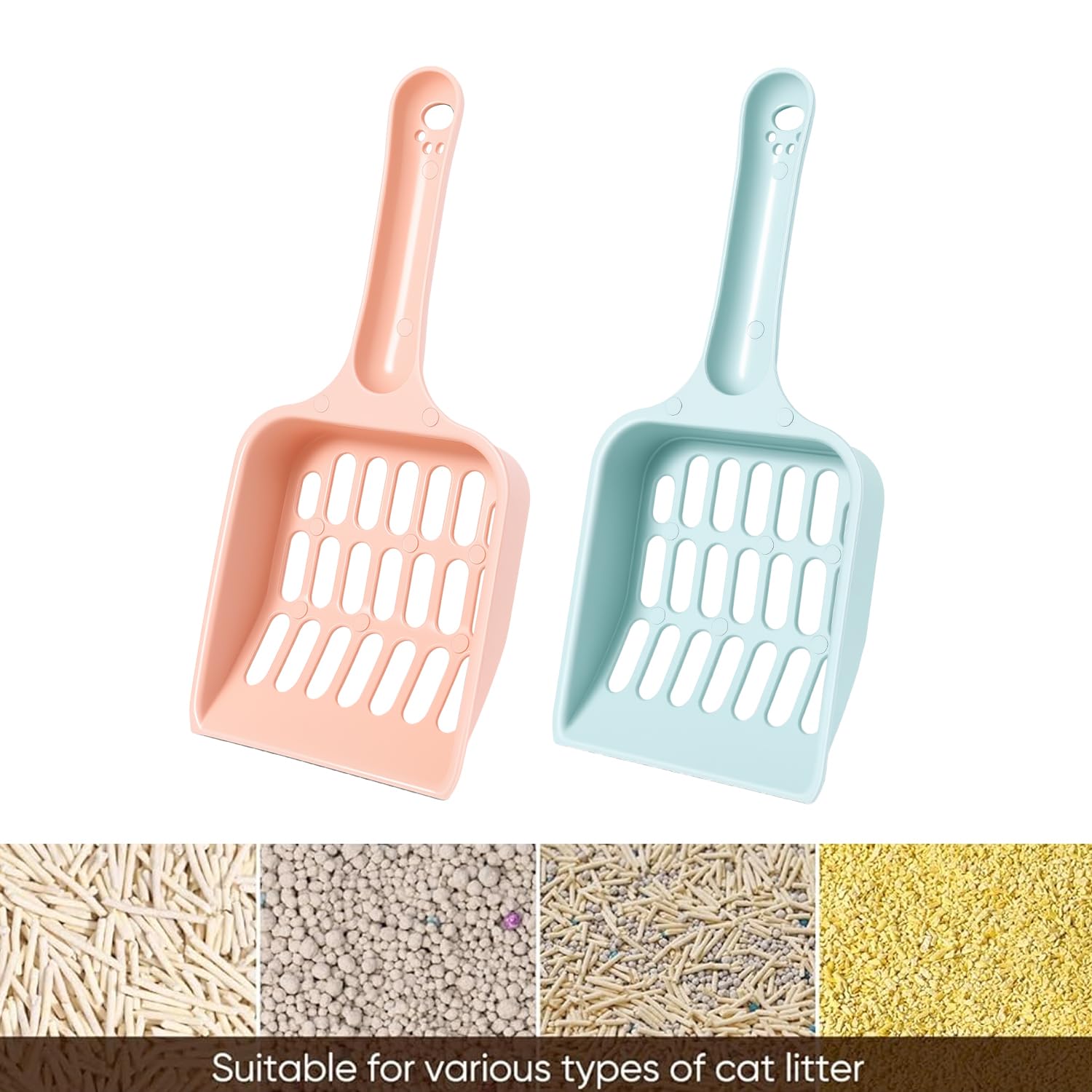 Caiqicome quick rinse design keeps the scoop odor-free between uses