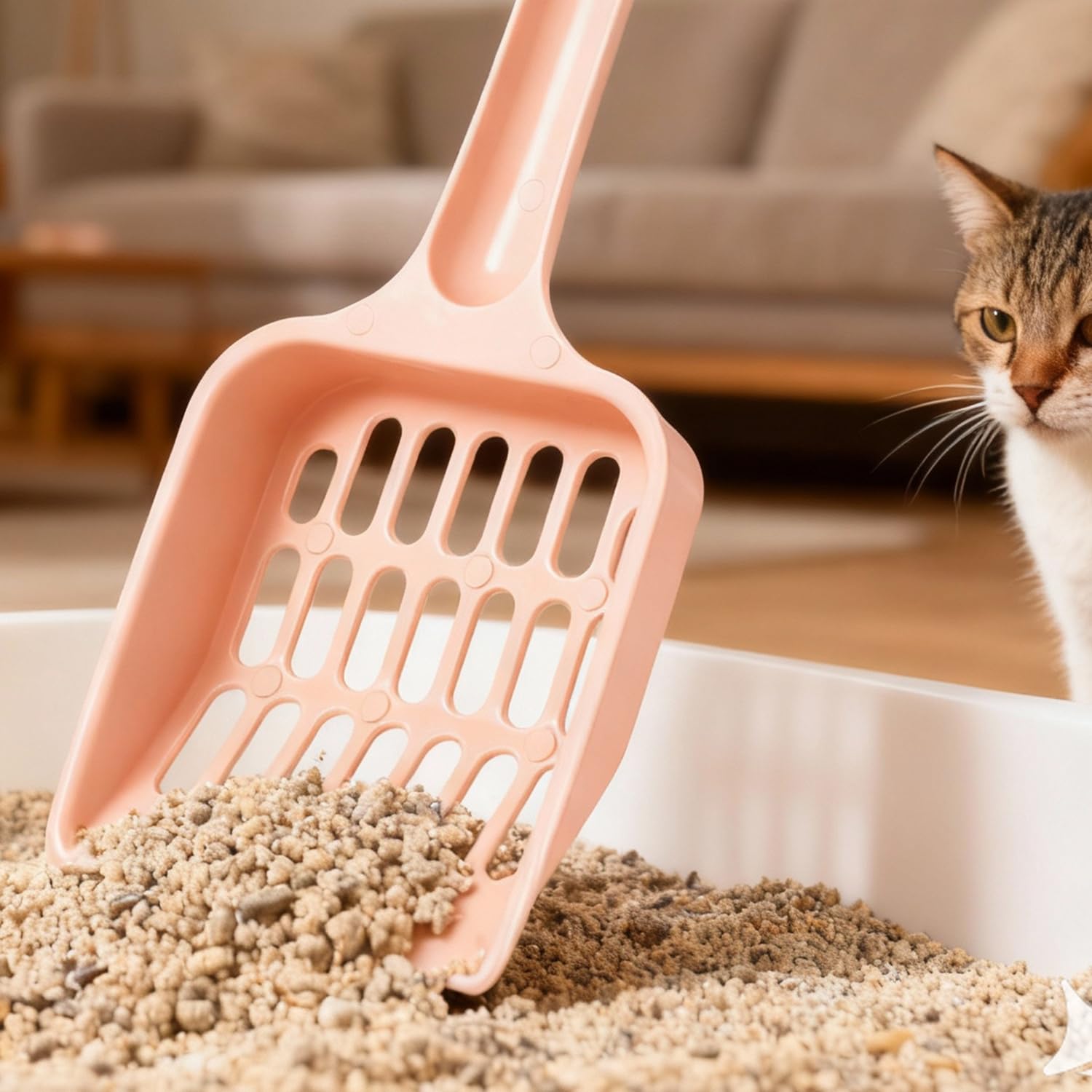 Caiqicome durable plastic scoop resists breakage for long-lasting use