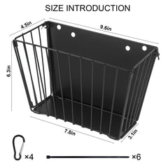 CAIQINLI rabbit hay feeder easy installation with buckles and straps.