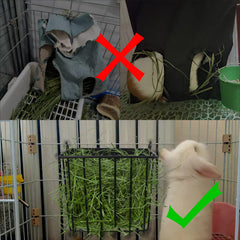CAIQINLI hay feeder mouth design allows easy filling and daily hay access