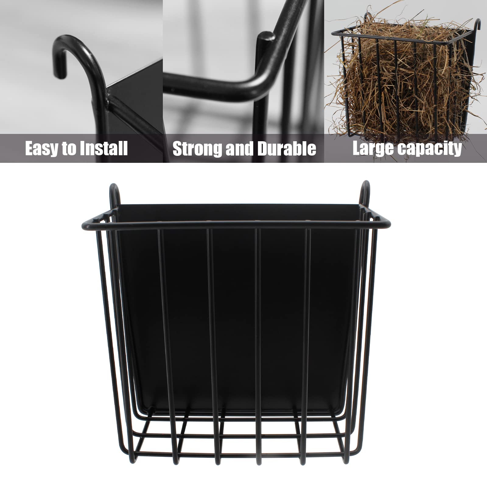 CAIQINLI rabbit hay feeder durable metal construction for long-lasting use