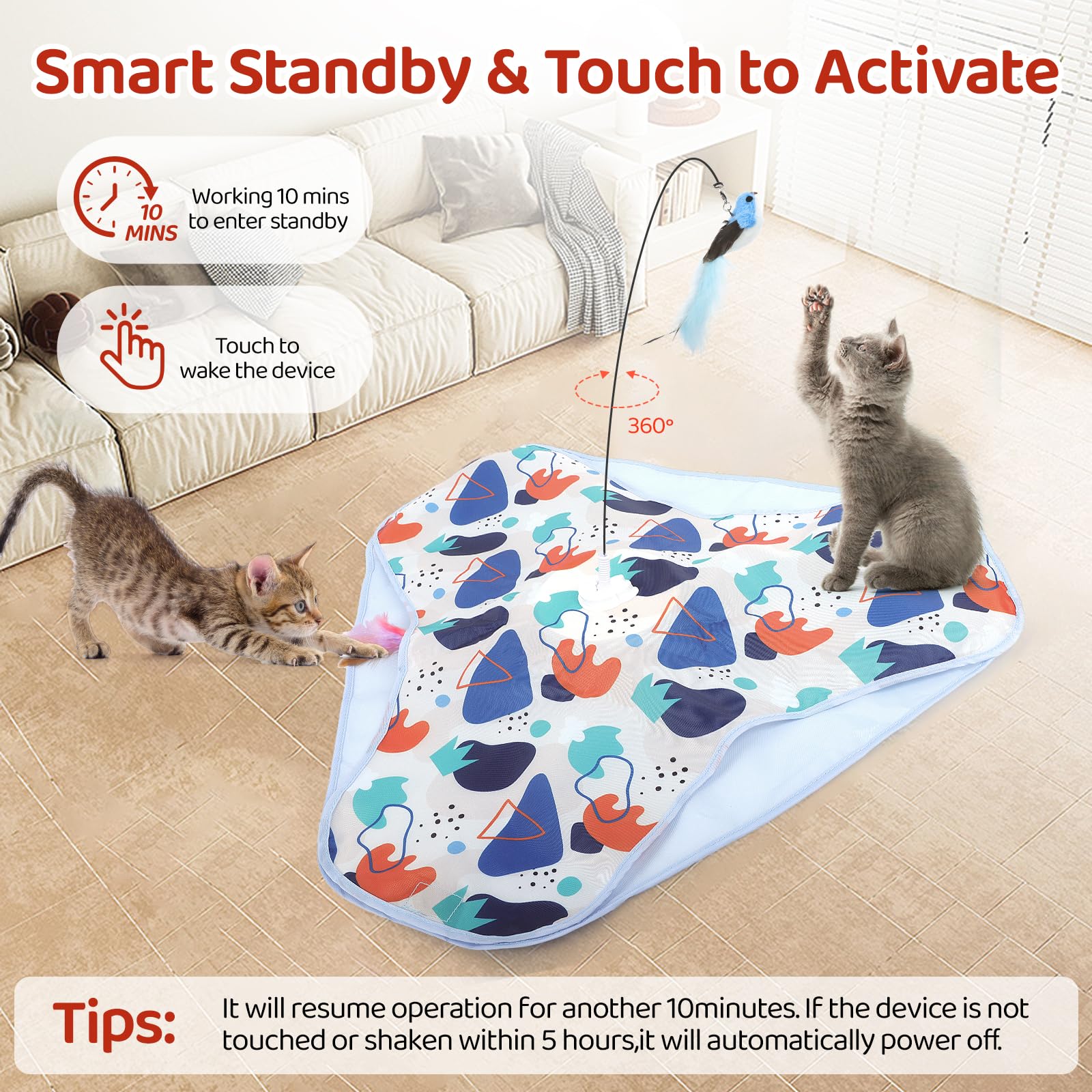 CaitPal cat toy suction cup enables secure mounting on walls.