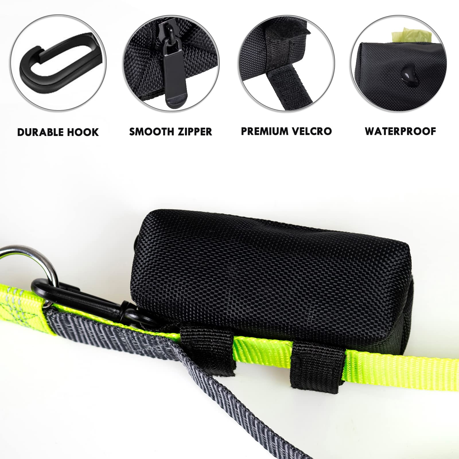 CAKOVANO dog poop bag holder back clip for attaching to backpacks